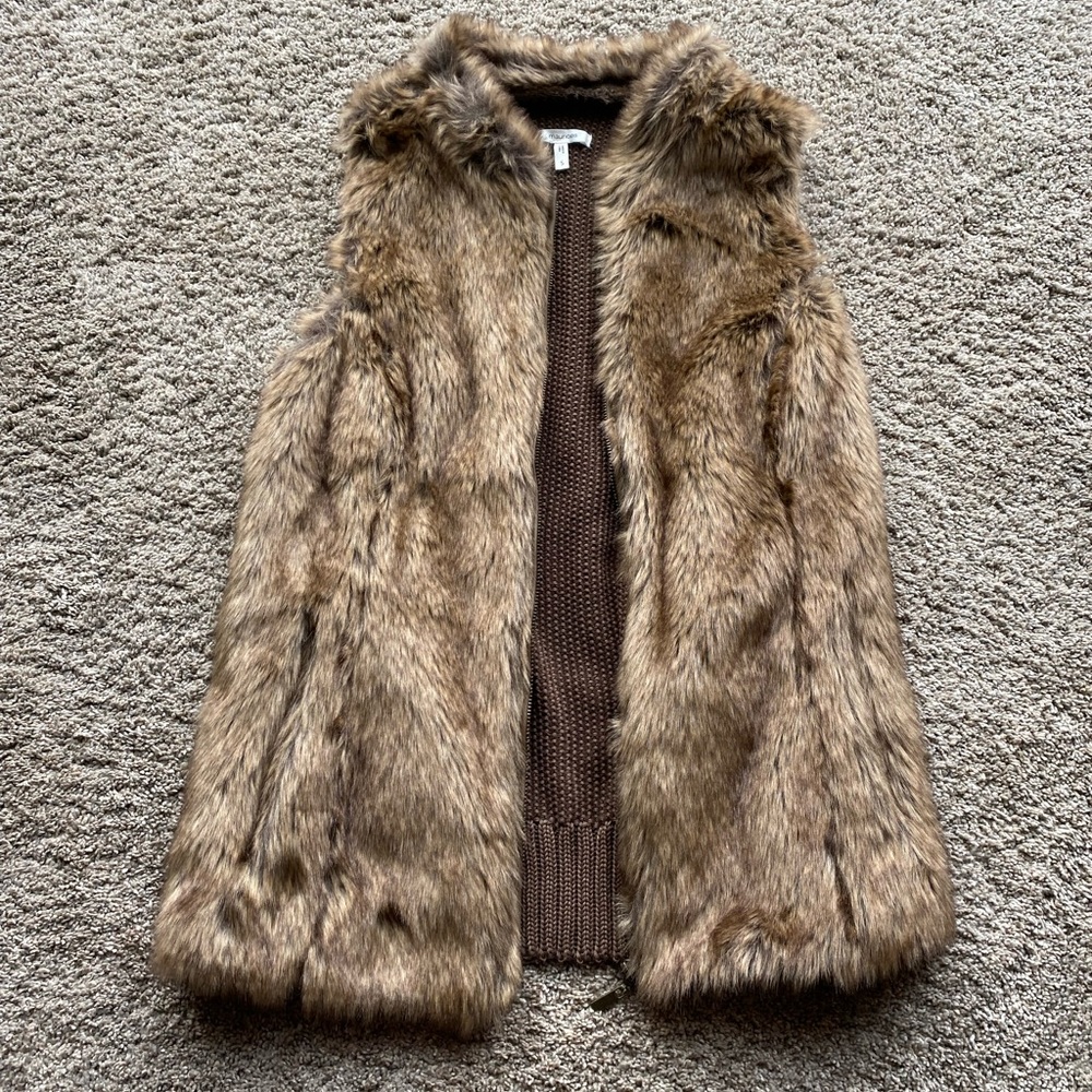 Small brown fur vest